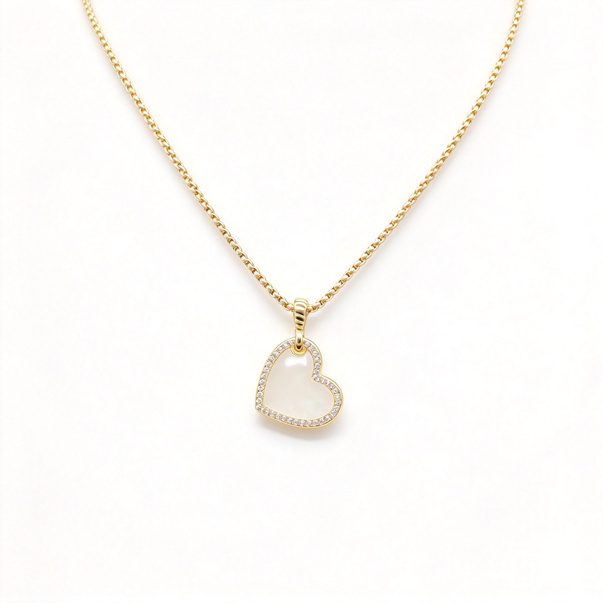 David Yurman Cable Collectibles heart necklace, luxury gold jewelry for women.