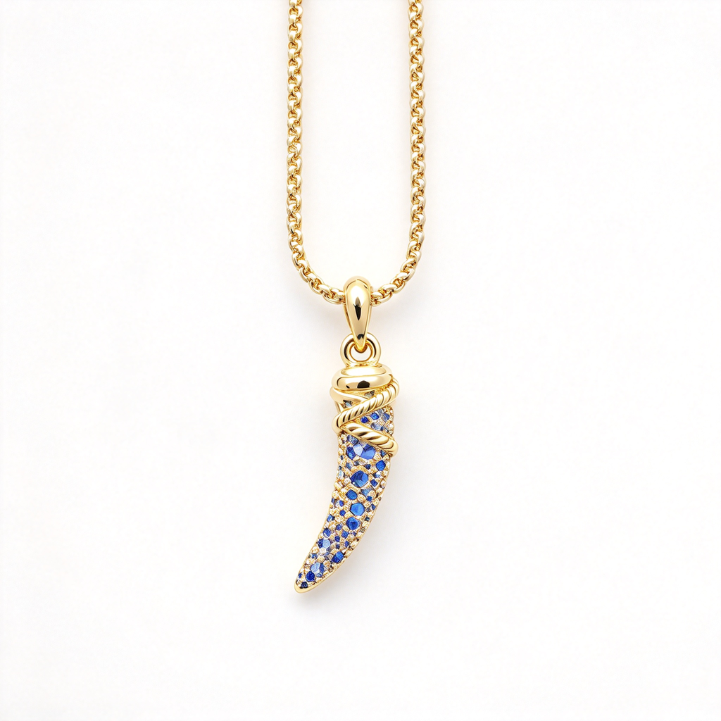 David Yurman Cable Collectibles Tusk Pendant Necklace — Yellow Gold | Luxury Amulet-Style Fine Jewelry