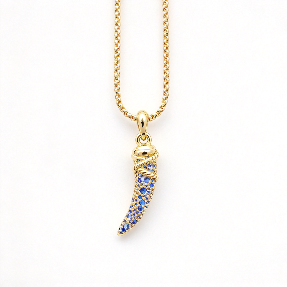 David Yurman Cable Collectibles Tusk Pendant Necklace — Yellow Gold | Luxury Amulet-Style Fine Jewelry