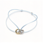David Yurman Classic Cable Collection Bracelet—Gold with Pink Cord