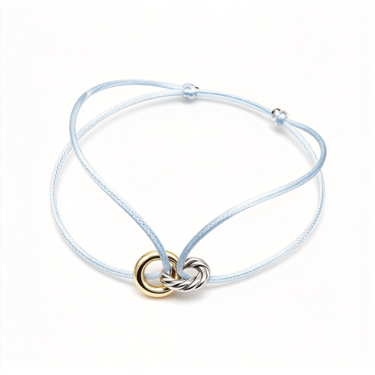 David Yurman Classic Cable Collection Bracelet—Gold with Pink Cord