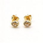 David Yurman Petite Infinity Collection Gold Stud Earrings
