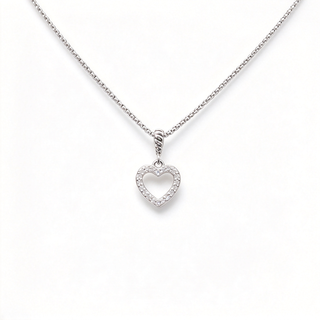David Yurman Cable Collectibles Collection – Silver Openwork Heart Pendant Necklace