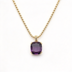 David Yurman Marbella Collection Gold and Amethyst Pendant Necklace