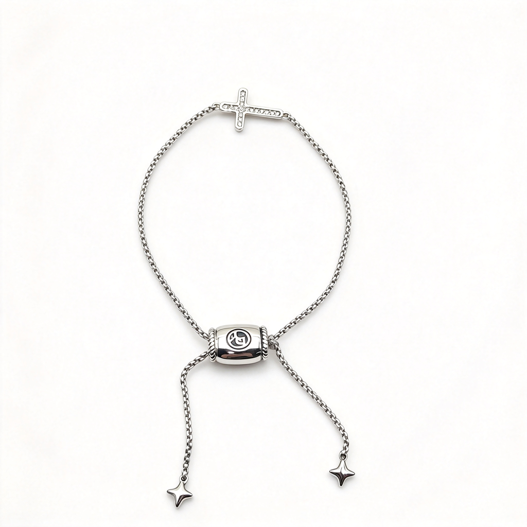 David Yurman Silver Faith Cross Bracelet