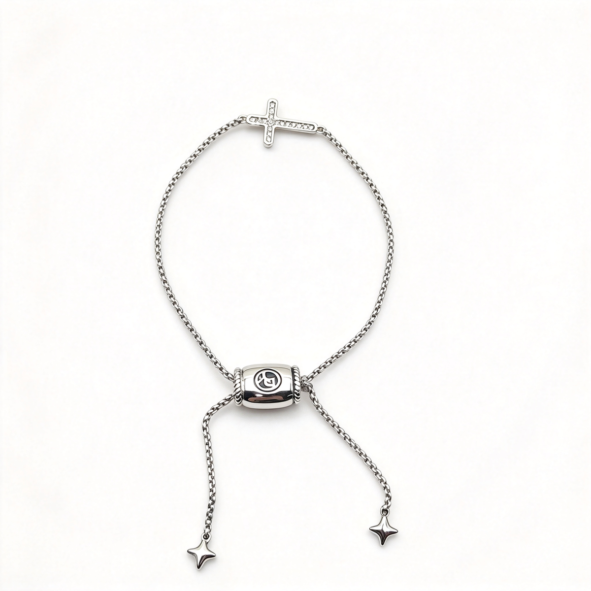 David Yurman Silver Faith Cross Bracelet