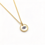 David Yurman Cable Collectibles "Evil Eye" Round Pendant Necklace – Luxury Gold Jewelry for Women