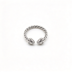 David Yurman Renaissance Cable Ring — Silver Twisted Open-Band Ring