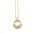 David Yurman DY Elements Collection Round Pendant Necklace — Luxury Gold Jewelry for Women