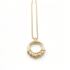 David Yurman DY Elements Collection Round Pendant Necklace — Luxury Gold Jewelry for Women