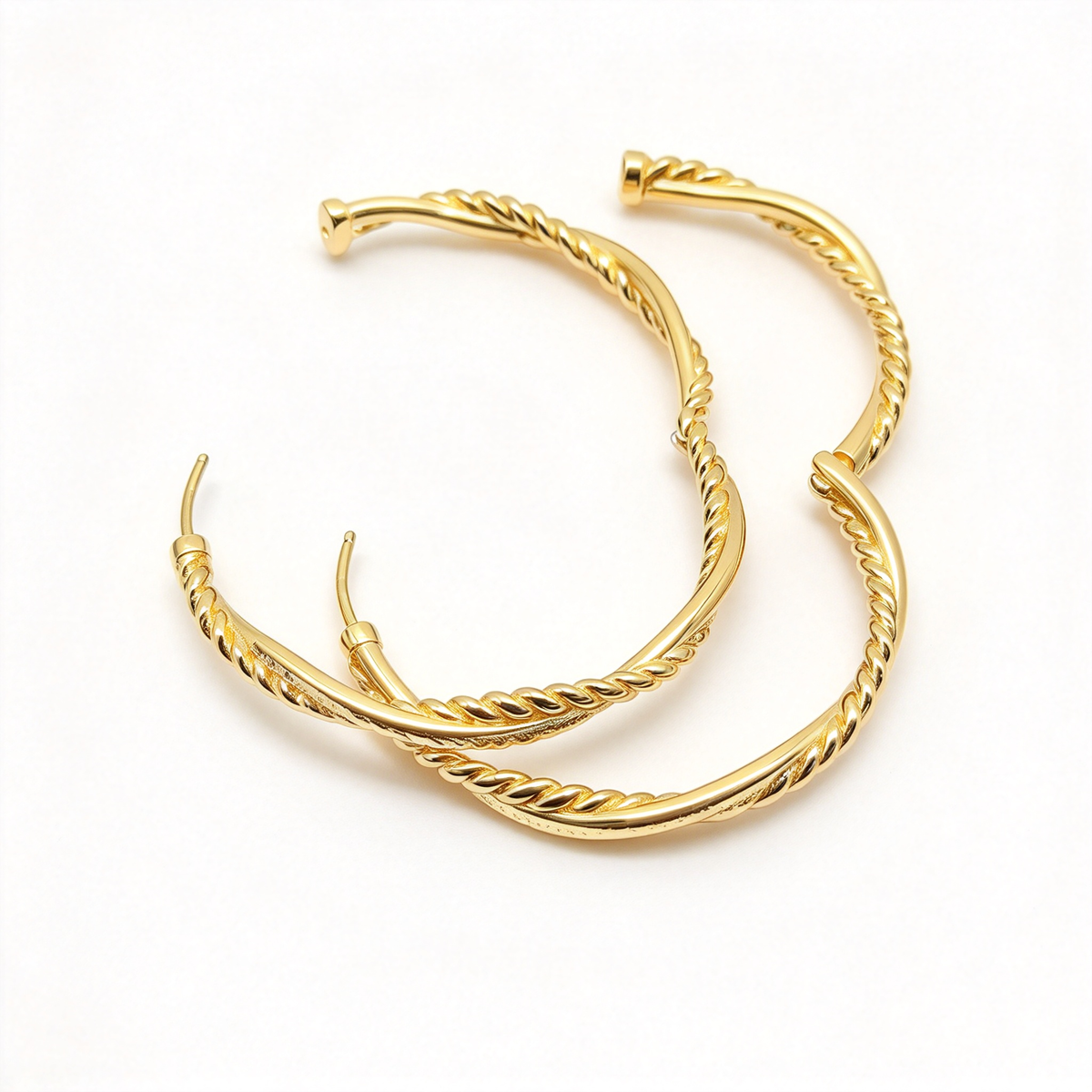David Yurman Infinity Collection Gold Hoop Earrings