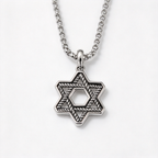 David Yurman Men's Silver Cable Collection Star of David Pendant Necklace