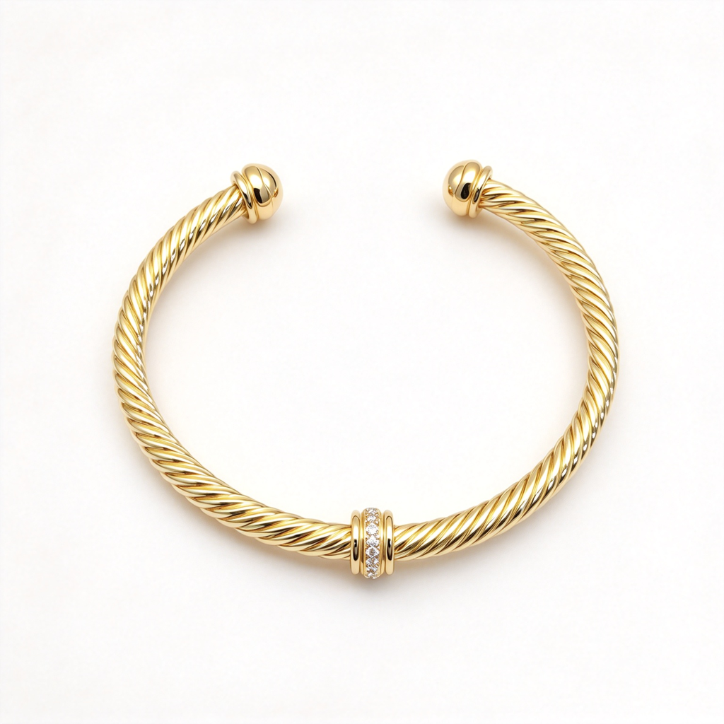 David Yurman CablespiraFlex Gold-Accented Bracelet