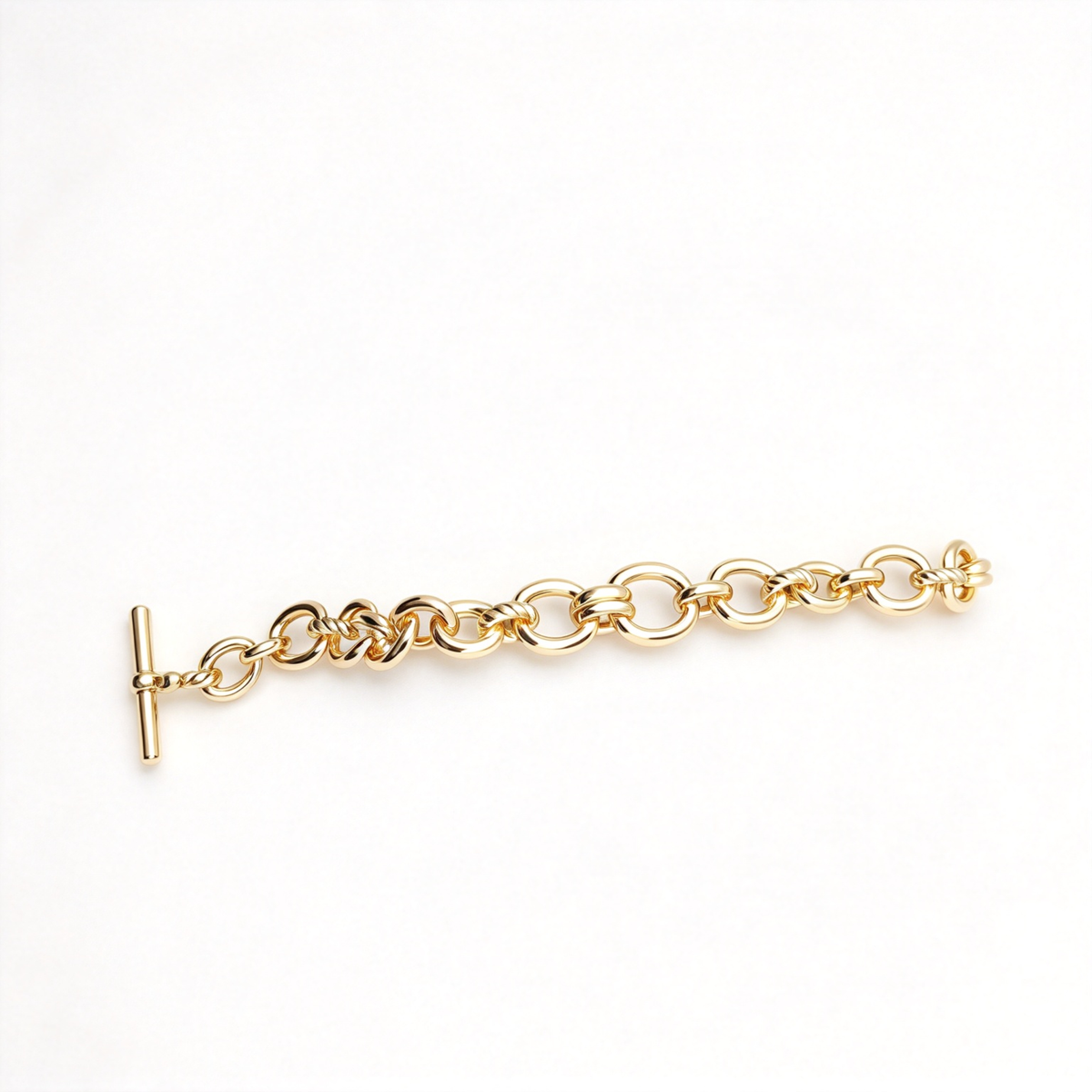 David Yurman Classic Cable Collection Gold Multi-Link Chain Bracelet