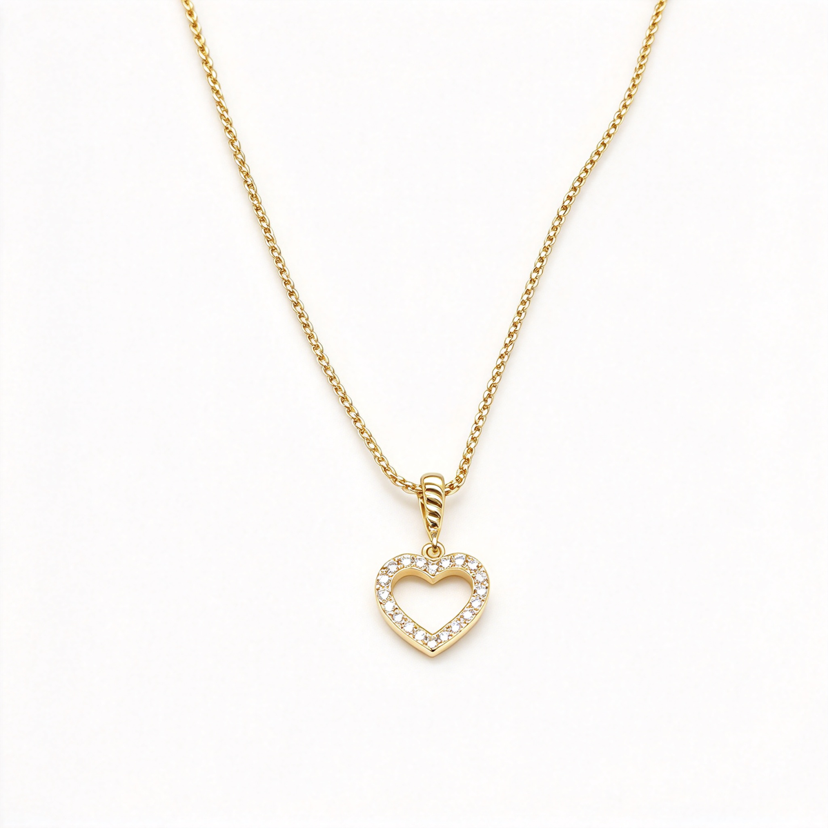 David Yurman Cable Collectibles Collection Gold Open-Heart Pendant Necklace