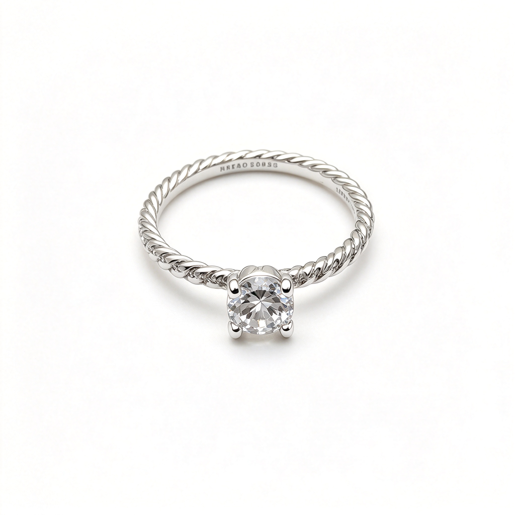 David Yurman Cable Pavé Collection Ring—Platinum Cable-Motif Engagement Ring