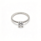 David Yurman Cable Pavé Collection Ring—Platinum Cable-Motif Engagement Ring
