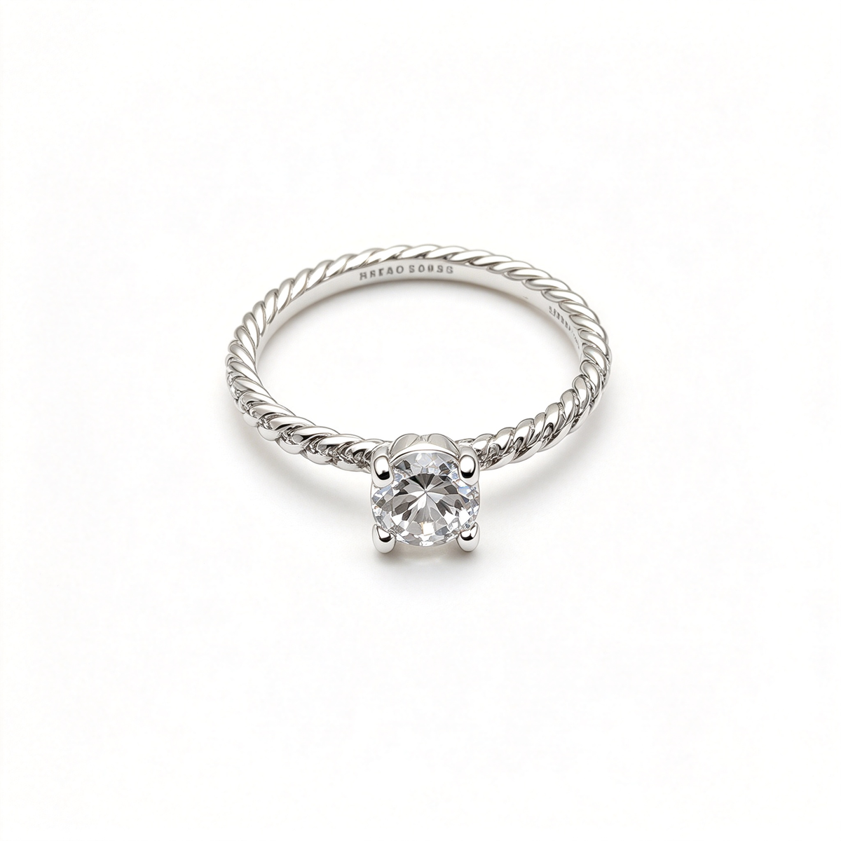 David Yurman Cable Pavé Collection Ring—Platinum Cable-Motif Engagement Ring