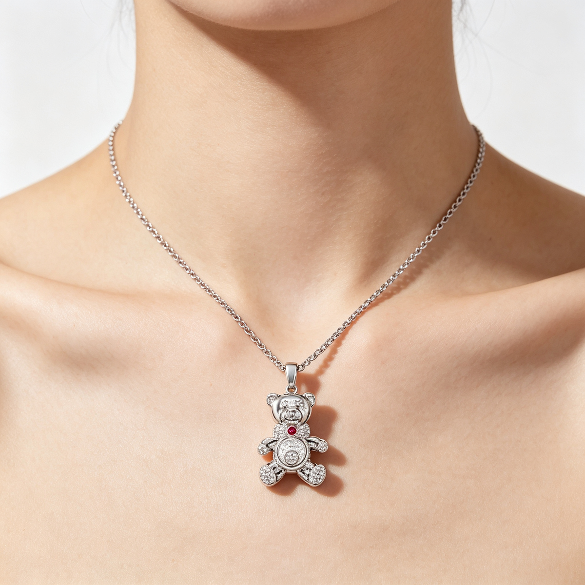 Chopard Happy Diamonds Teddy Bear Pendant Necklace – White Gold