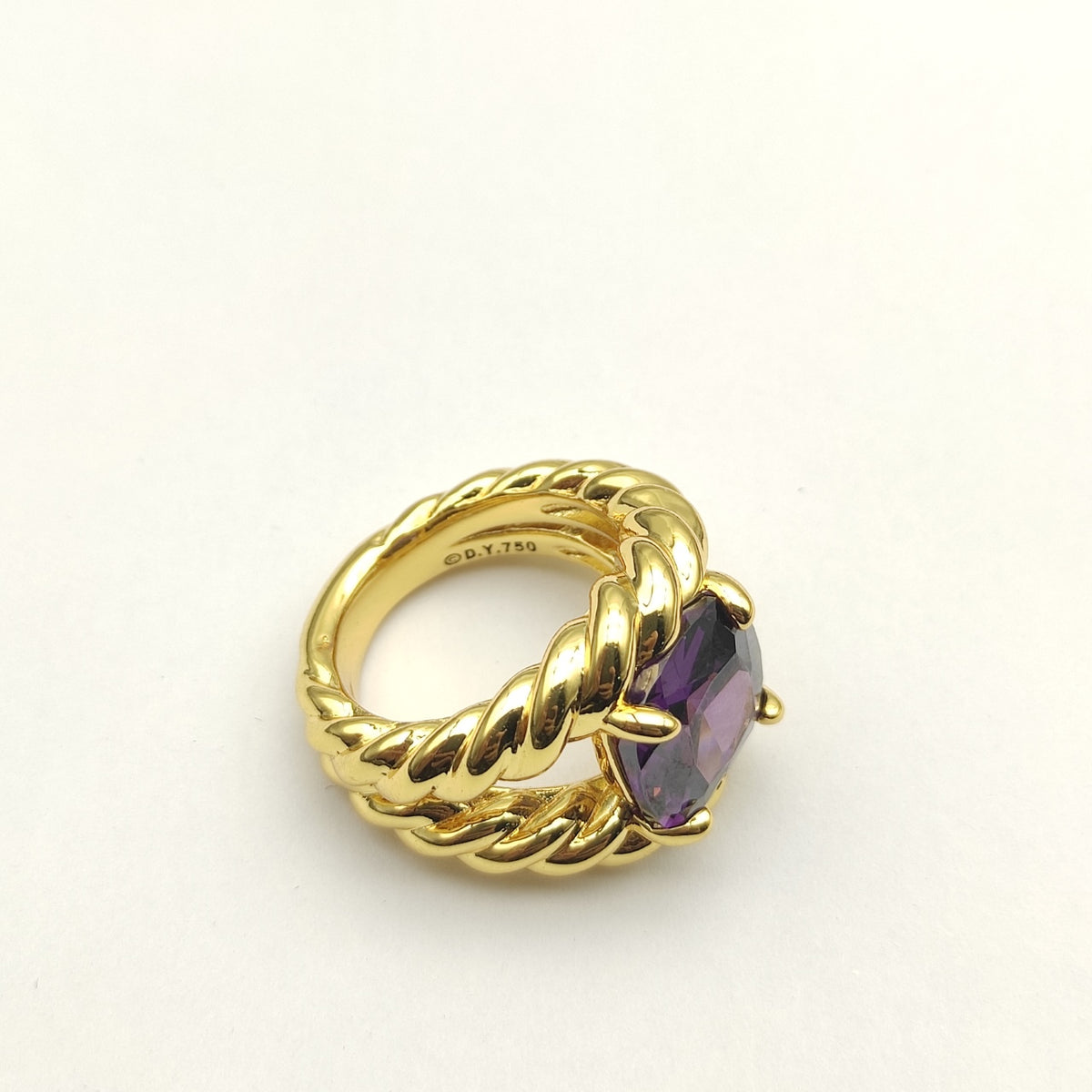 David Yurman Marbella Collection Ring — Bold ring in yellow gold featuring the signature cable motif.