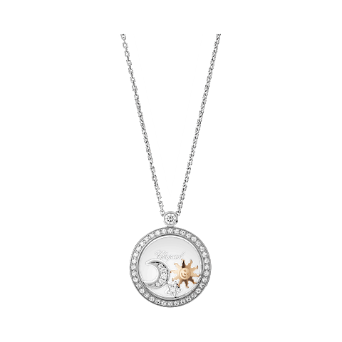 Chopard Happy Diamonds "Sun, Moon, and Stars" Necklace – White Gold