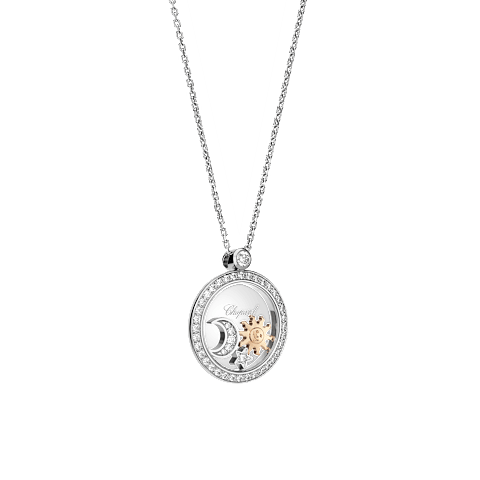 Chopard Happy Diamonds "Sun, Moon, and Stars" Necklace – White Gold