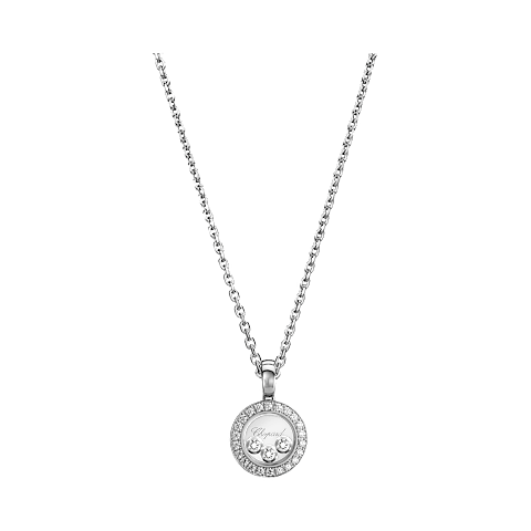 Chopard Happy Diamonds Icons Round Pendant Necklace – White Gold
