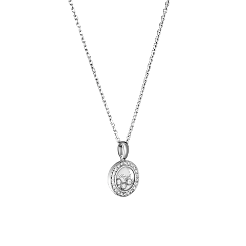 Chopard Happy Diamonds Icons Round Pendant Necklace – White Gold