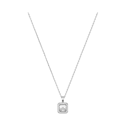 Chopard Happy Diamonds Icons Square Pendant Necklace – White Gold