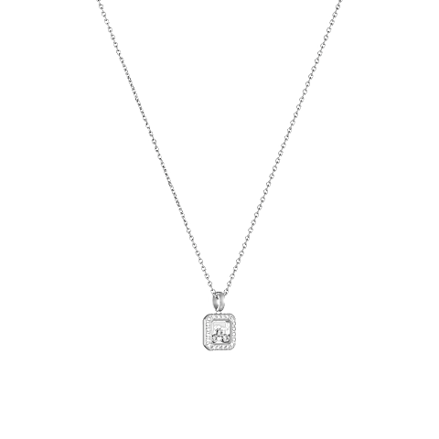 Chopard Happy Diamonds Icons Square Pendant Necklace – White Gold