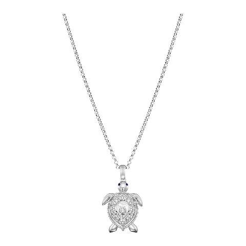 Chopard Happy Diamonds Collection Turtle-Shaped Pendant Necklace – White Gold Model