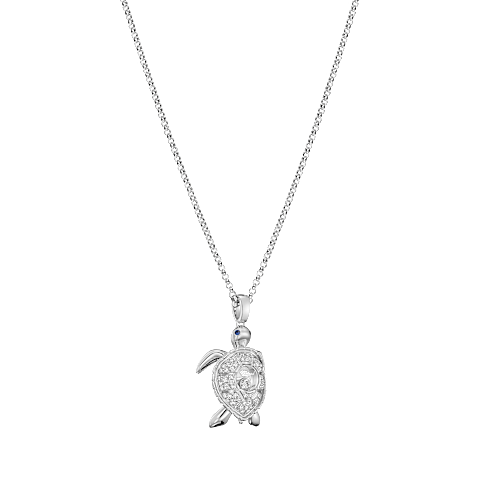 Chopard Happy Diamonds Collection Turtle-Shaped Pendant Necklace – White Gold Model