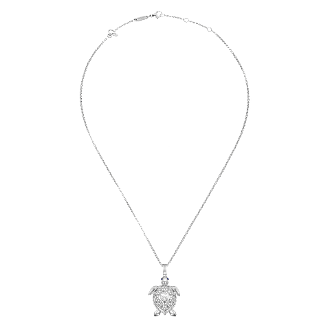 Chopard Happy Diamonds Collection Turtle-Shaped Pendant Necklace – White Gold Model