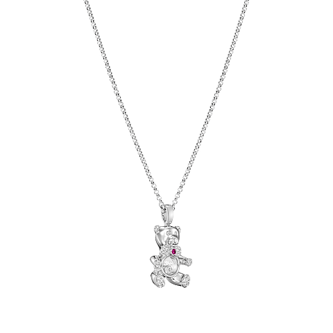 Chopard Happy Diamonds Teddy Bear Pendant Necklace – White Gold