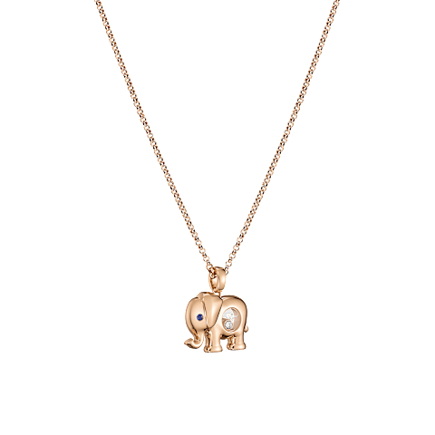 Chopard Happy Diamonds Elephant Pendant Necklace – Rose Gold