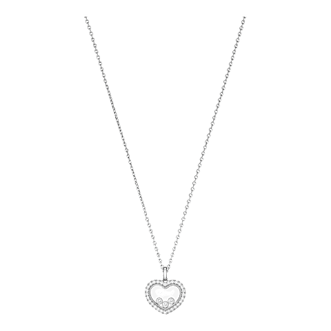 Chopard Happy Hearts Collection White Gold Heart Pendant Necklace