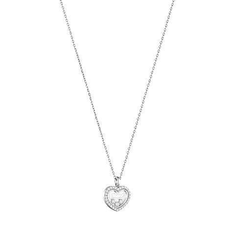 Chopard Happy Hearts Collection White Gold Heart Pendant Necklace