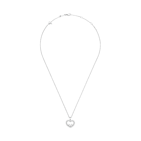 Chopard Happy Hearts Collection White Gold Heart Pendant Necklace