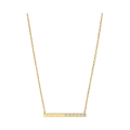 Chopard Ice Cube Collection Necklace – yellow gold, rectangular pendant partially set with diamonds.