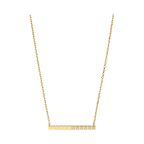 Chopard Ice Cube Collection Necklace – yellow gold, rectangular pendant partially set with diamonds.