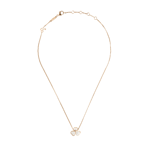 Chopard Happy Diamonds Four-Leaf Clover Pendant Necklace – Rose Gold, White Mother-of-Pearl