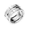 Chopard Ice Cube Collection Three-Band Ring — White Gold (Swiss Luxury Jewelry)