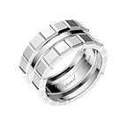 Chopard Ice Cube Collection Three-Band Ring — White Gold (Swiss Luxury Jewelry)