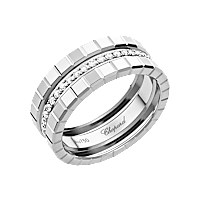 Chopard Ice Cube Collection Three-Band Ring — Yellow Gold (Swiss Luxury Jewelry)