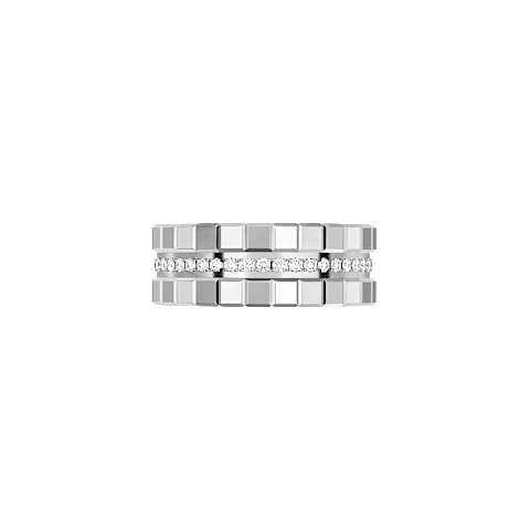 Chopard Ice Cube Collection Three-Band Ring — Yellow Gold (Swiss Luxury Jewelry)