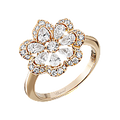 Chopard Precious Lace Collection "Mini-Froufrou" Floral Ring — White Gold, Swiss Luxury High Jewelry