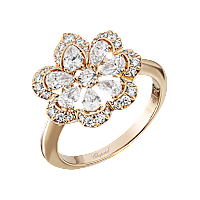 Chopard Precious Lace Collection "Mini-Froufrou" Floral Ring — White Gold, Swiss Luxury High Jewelry