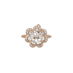 Chopard Precious Lace Collection "Mini-Froufrou" Floral Ring — White Gold, Swiss Luxury High Jewelry