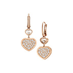 Chopard Happy Hearts Collection Drop Earrings – Rose Gold, Swiss Luxury Jewelry