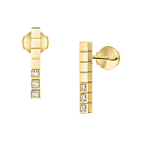 Chopard Ice Cube Collection Drop Earrings – Yellow Gold, Swiss Luxury Jewelry